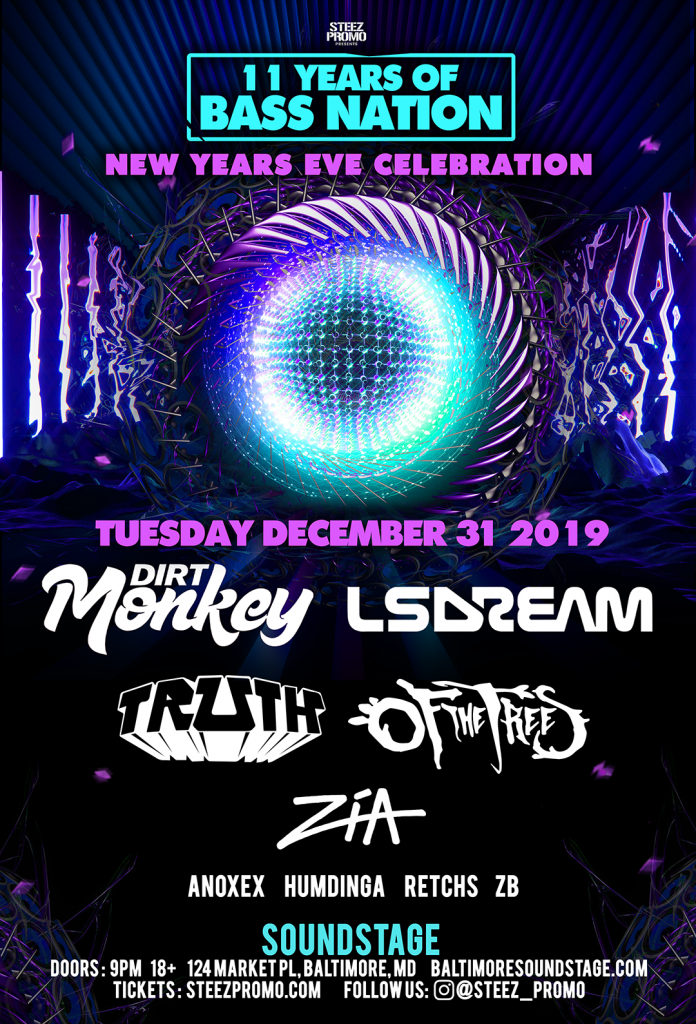 Bass Nation NYE: Kicking Off 11 Years of Bass Nation - Baltimore Soundstage