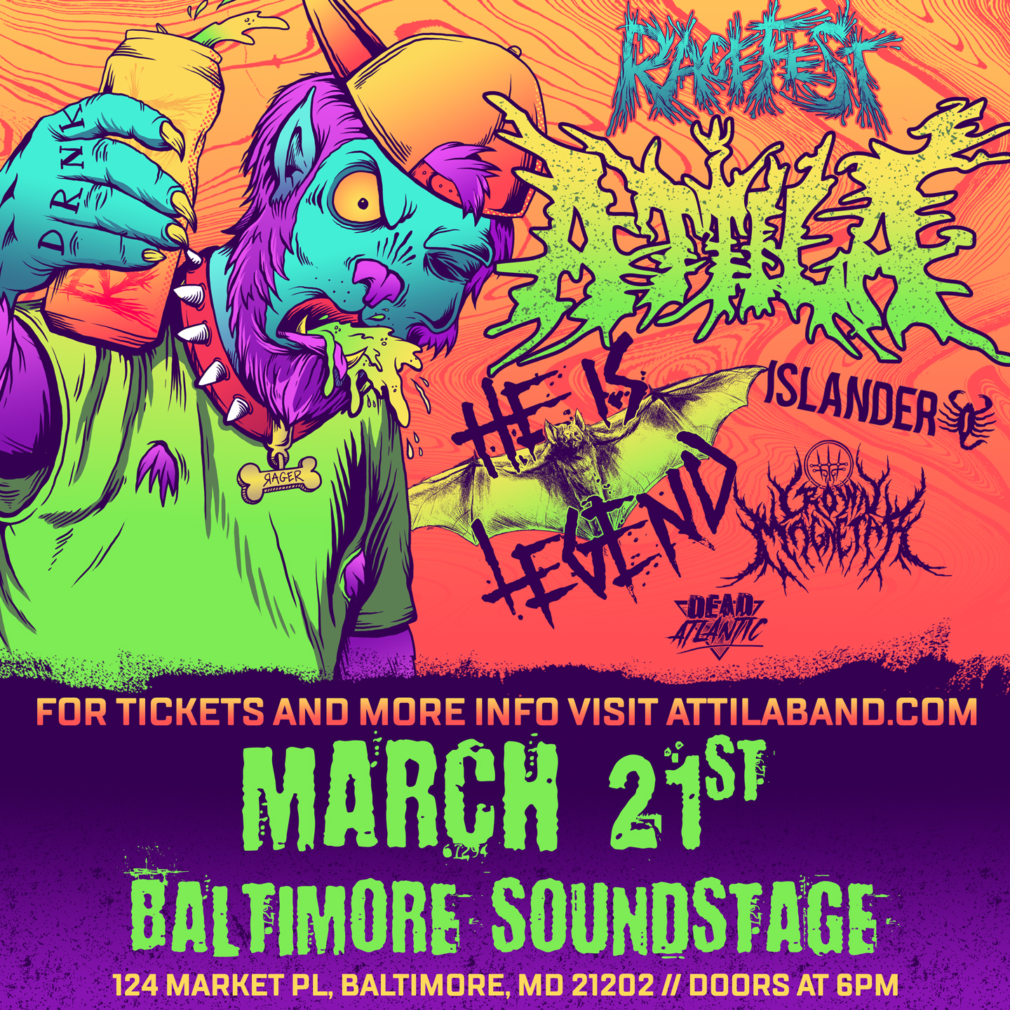 Rage Fest featuring ATTILA - Baltimore Soundstage