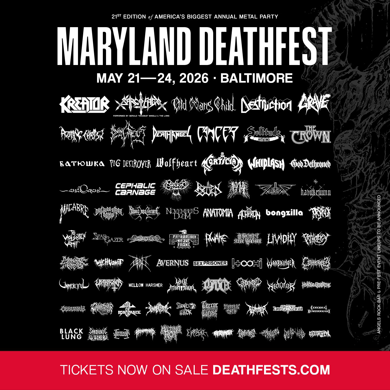Maryland Death Fest XXI (Year Passes Will Not Be Accepted