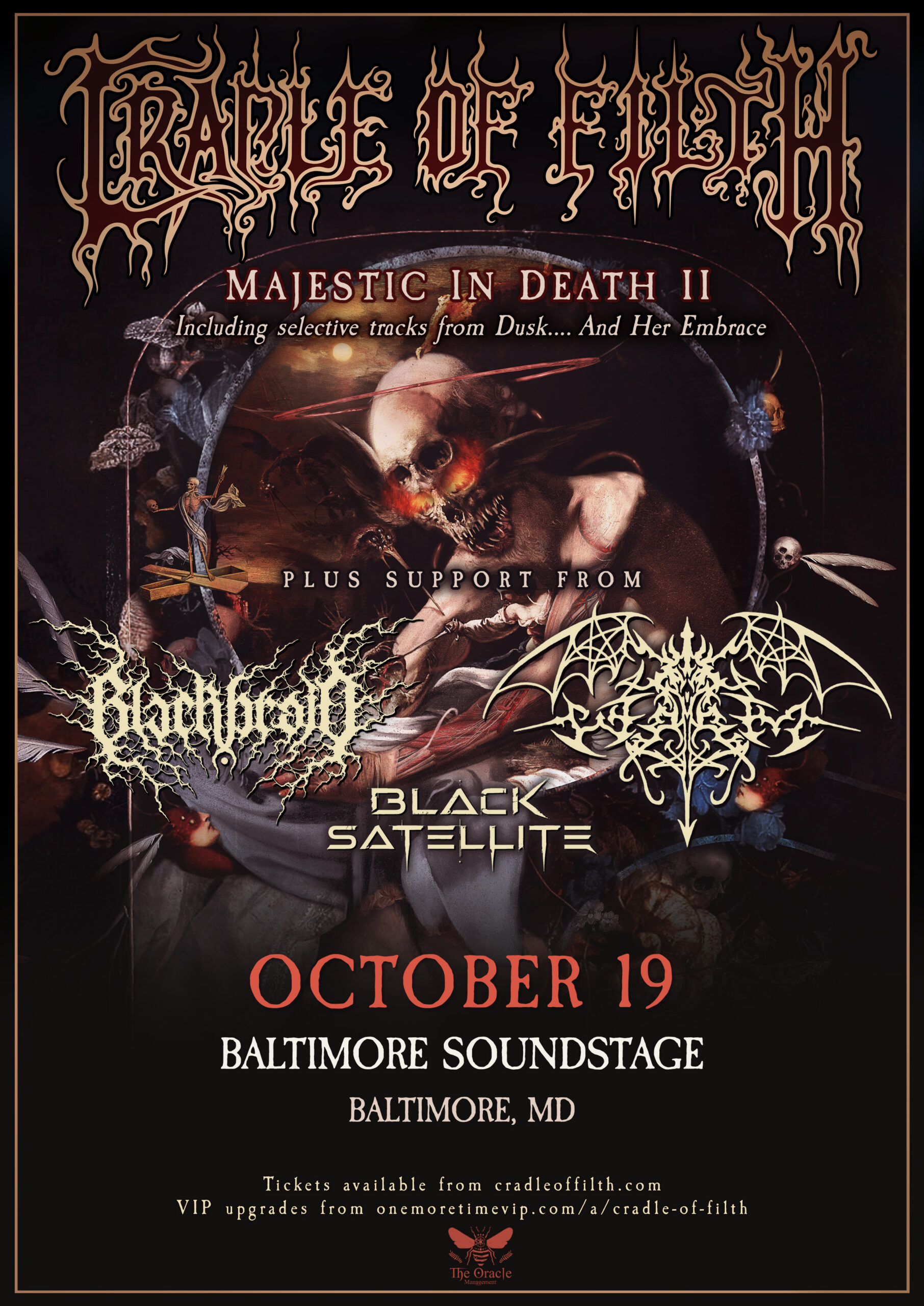 CRADLE OF FILTH: Majestic In Death II w/ Blackbraid, Worm